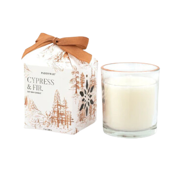 Cypress + Fir Christmas Glass Candle