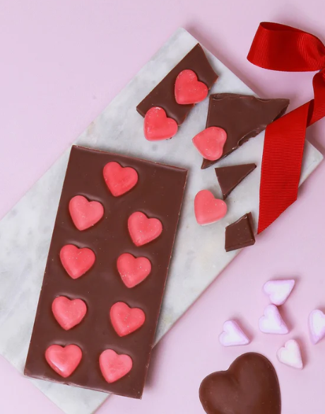 Jelly Hearts Milk Chocolate Bar