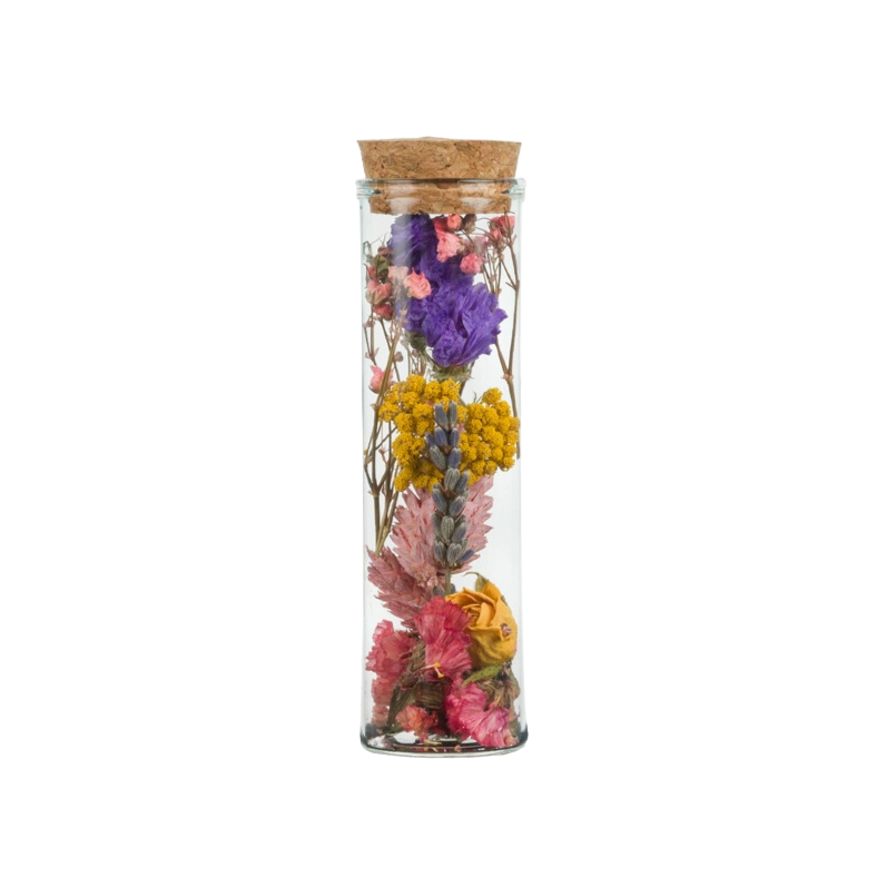 Wish Bottle of Dried Flowers