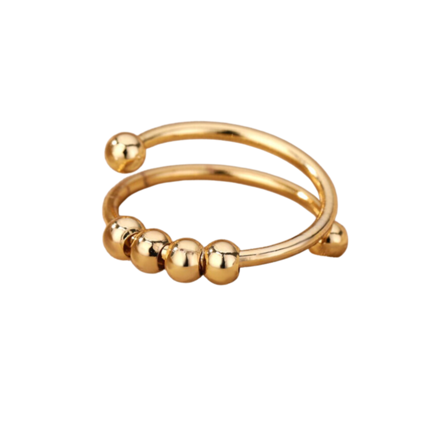 Adjustable Anxiety Ring | Gold