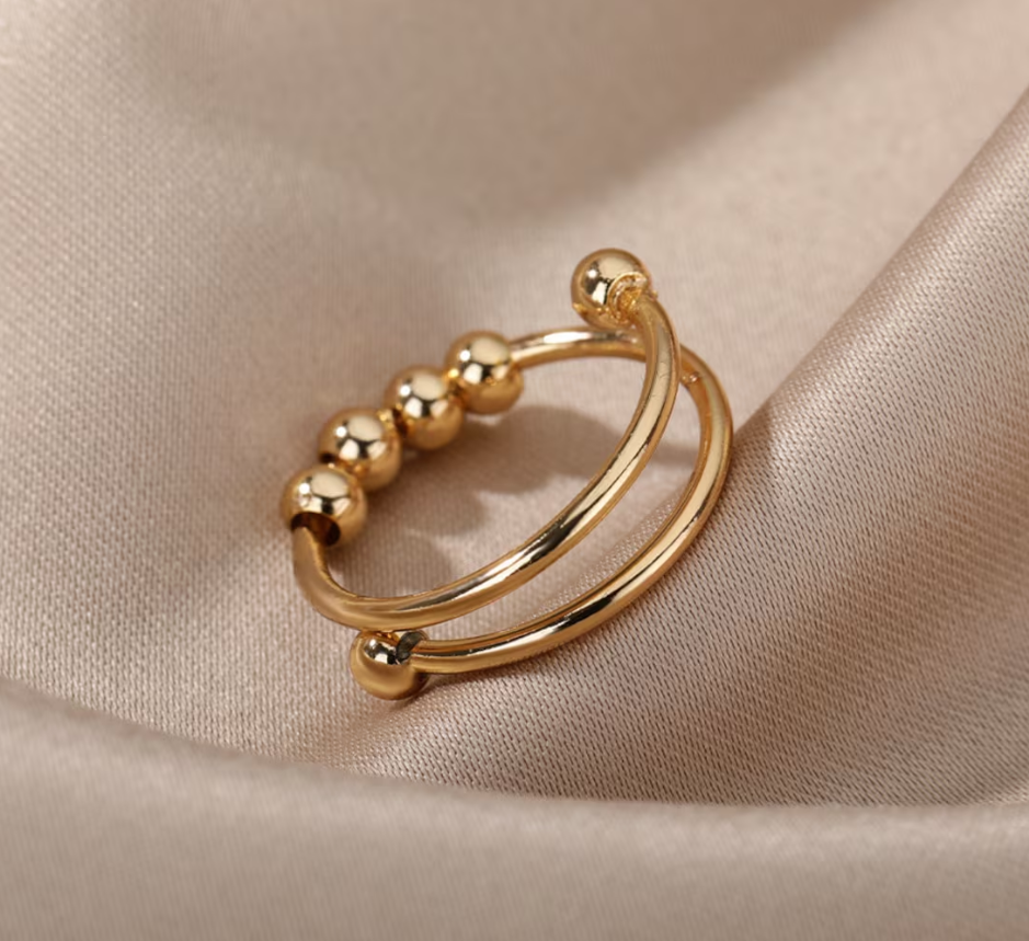 Adjustable Anxiety Ring | Gold