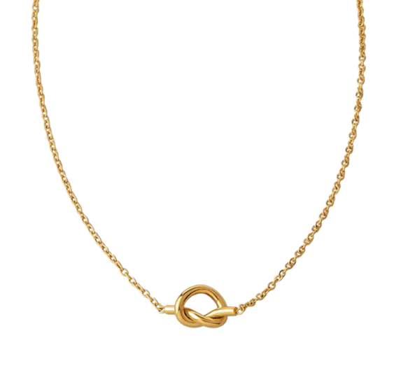 Gold Knot Pendant Necklace