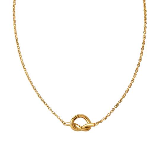 Gold Knot Pendant Necklace