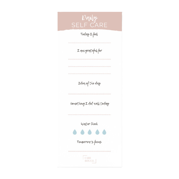 Daily Self Care Notepad