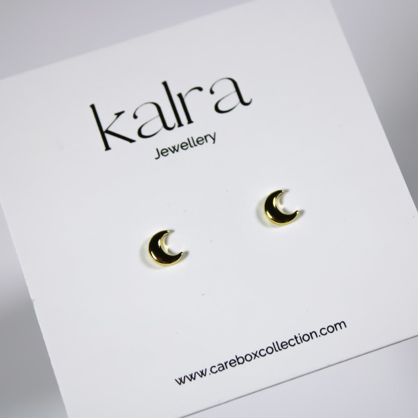 Crescent Moon Earrings | Gold