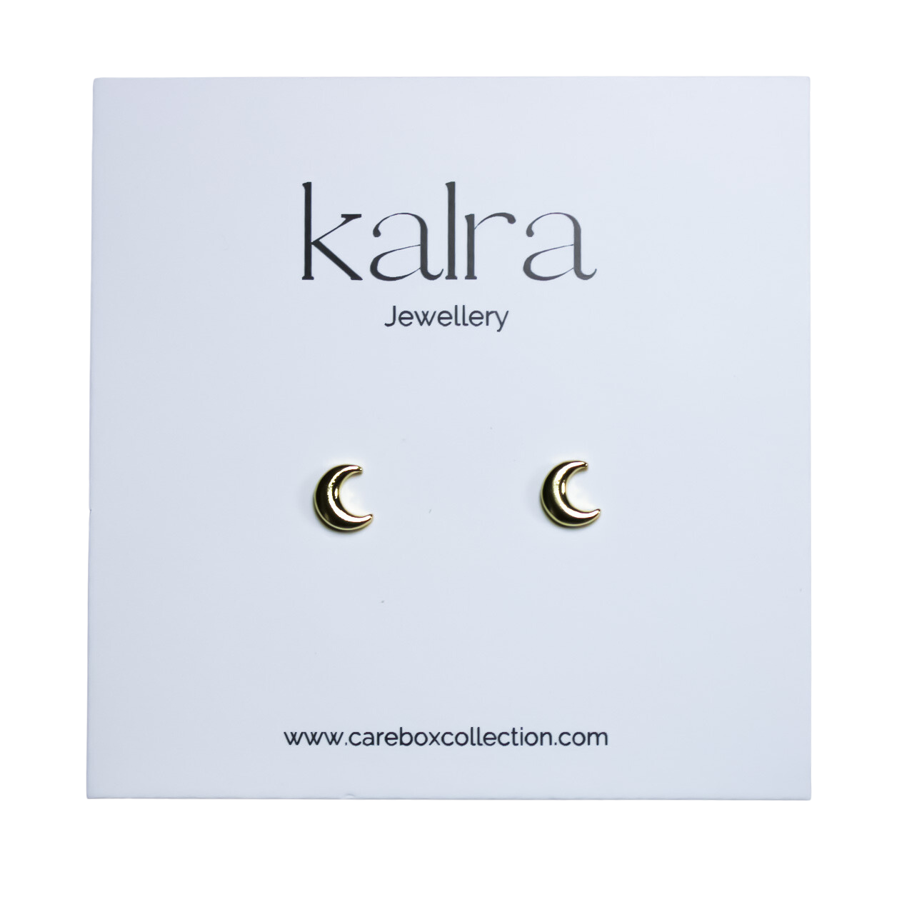 Crescent Moon Earrings | Gold