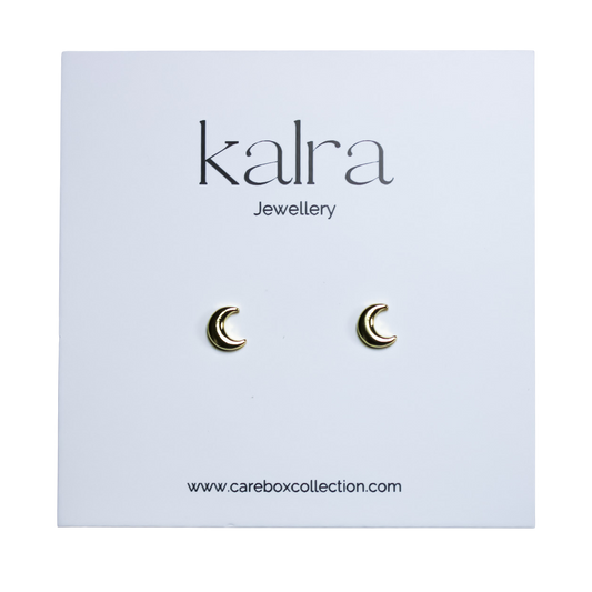 Crescent Moon Earrings | Gold